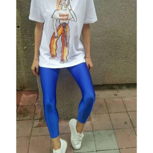 Disco Tayt Baskılı T shirt Kombin