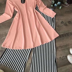 Pembe Tunik Pantolon Kombin