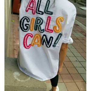 Beyaz Gömlek Disko Tayt Kombin