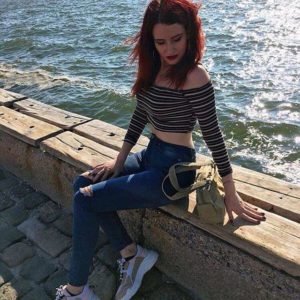 Çizgili Crop Tişört