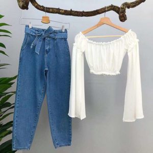 Kemerli Jean Pantolon