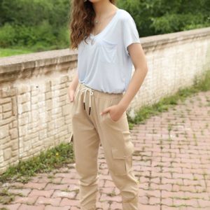 Keten Kargo Pantolon