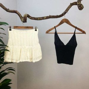 Astarlı Etek Croptop Kombin
