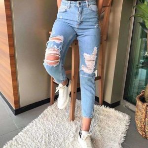 Yüksek Bel Mom Jean