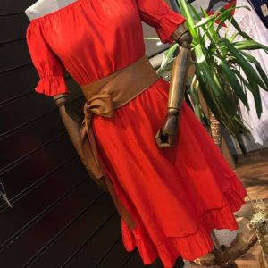 Madonna Yaka Kemerli Elbise