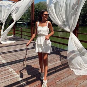 Volanlı Etek Bluz Takım