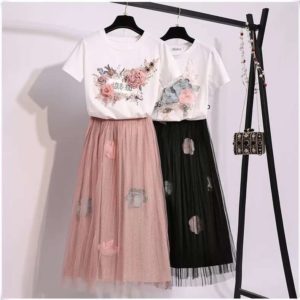 Floral İşlemeli Takım