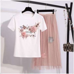Floral İşlemeli Takım